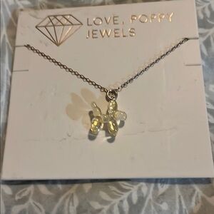 Love Poppy Silver Necklace with Ballon Dog Charm‎